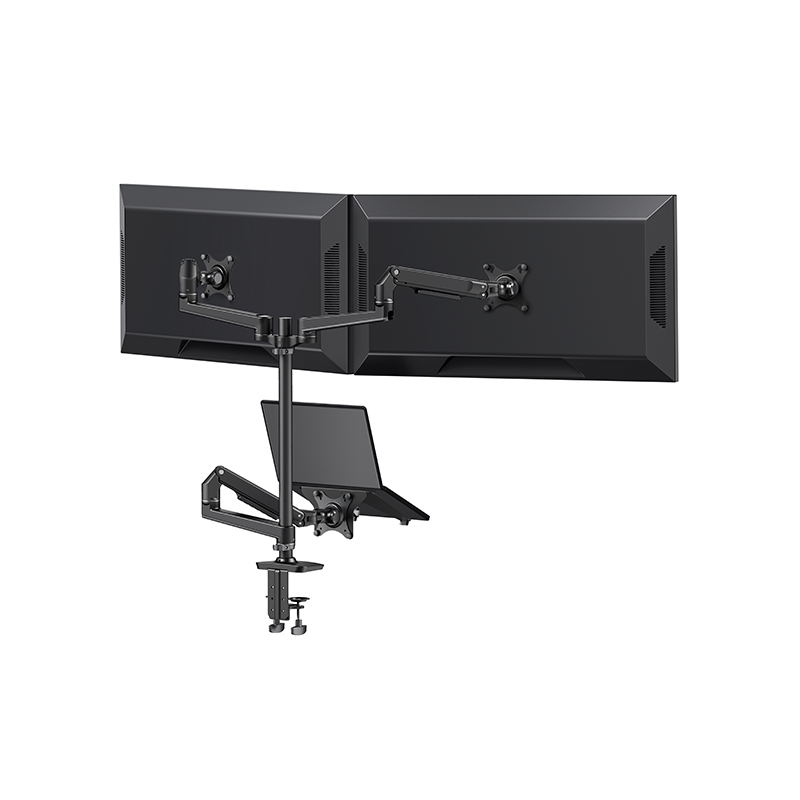 Dual Widescreen Computer Desktop Monitor Arm Plus Computer Stand