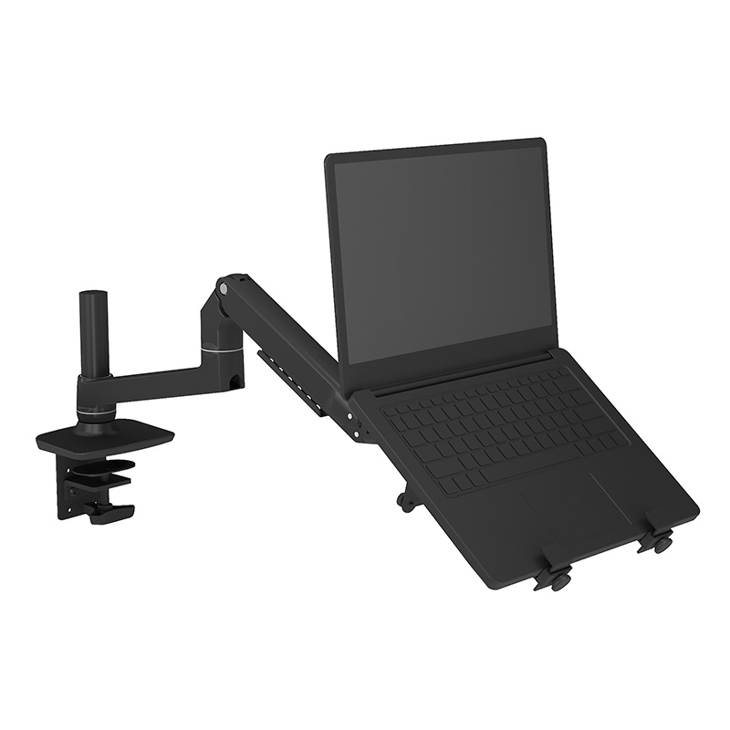 Mechanical Spring Single Monitor Arm With Laptop Tray
