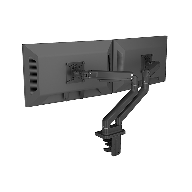 Mechanical Spring Dual Monitor Arm Column Desk Mount