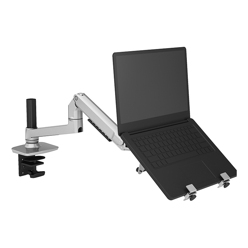 Mechanical Spring Single Monitor Arm With Laptop Tray
