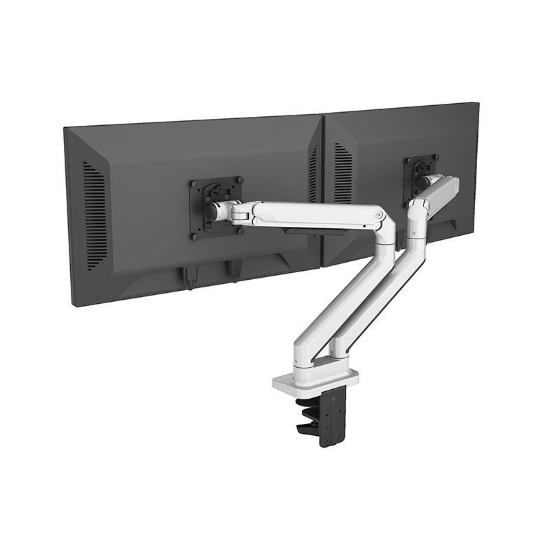 Mechanical Spring Dual Monitor Arm Column Desk Mount