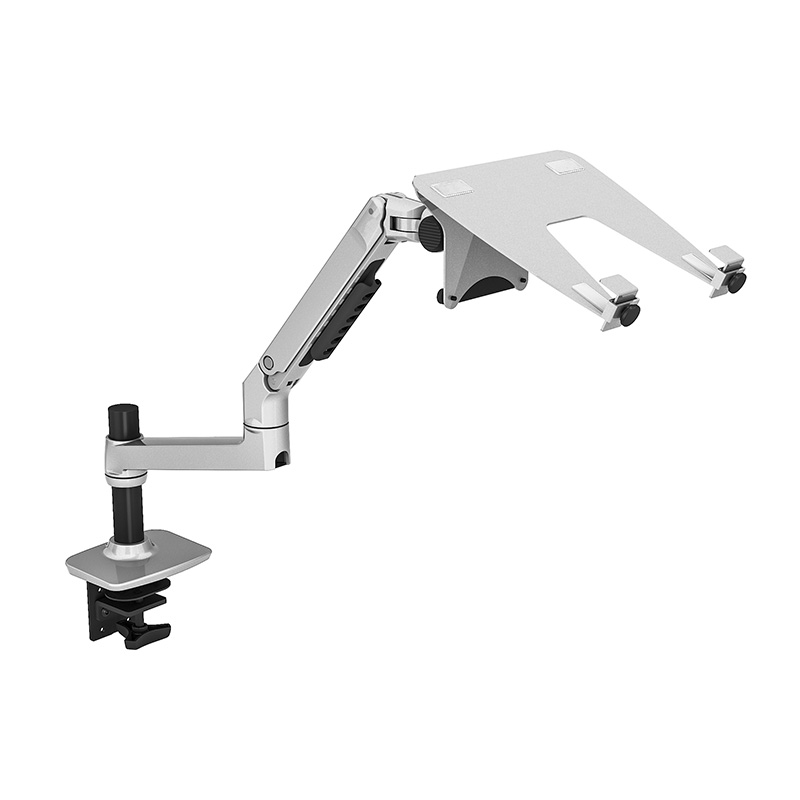 Mechanical Spring Single Monitor Arm With Laptop Tray