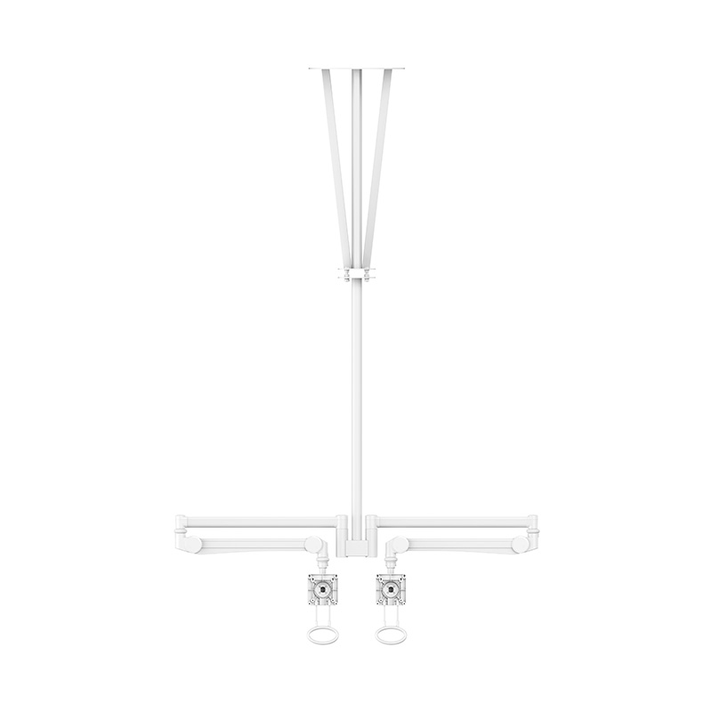 Ceiling Mounted Medical Dual Monitor Articulated Arm Stand