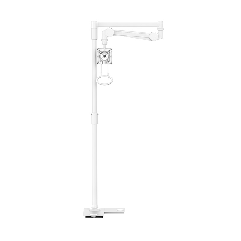 Aluminum Alloy Long Floor Stand Medical Patient Monitor Arm