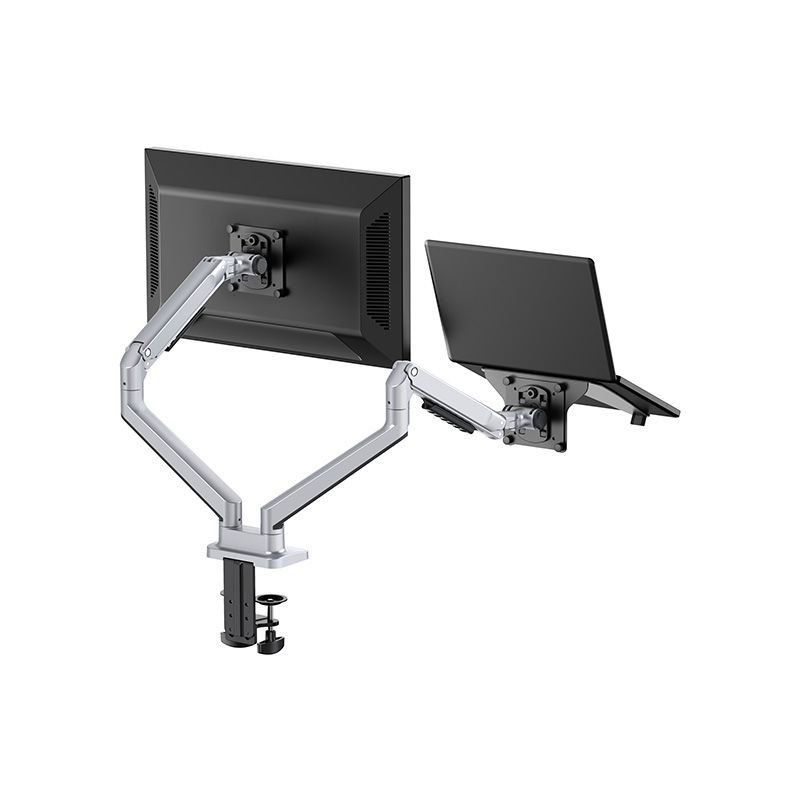 Mechanical Spring Dual Monitor Arm Column Desk Mount