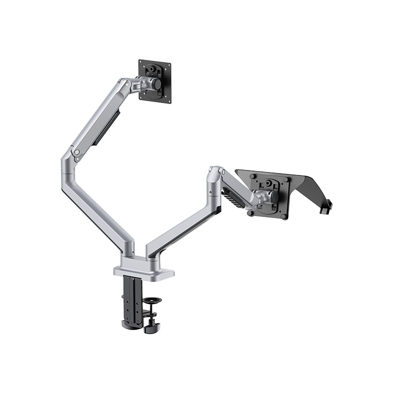 Mechanical Spring Dual Monitor Arm Column Desk Mount