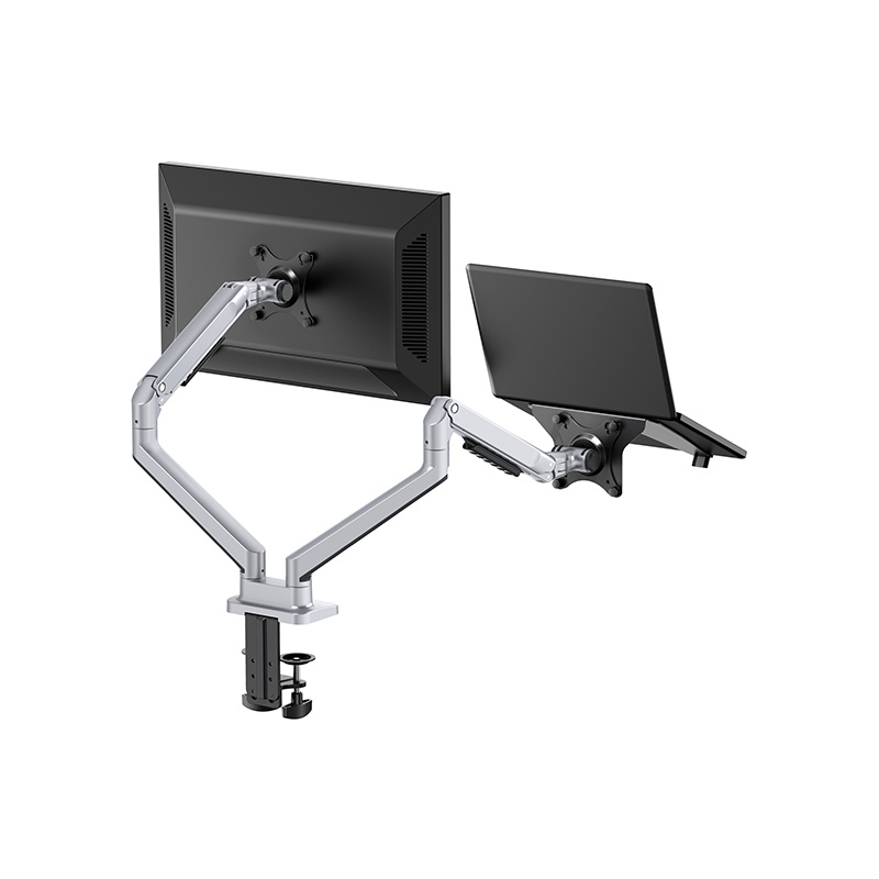 Mechanical Spring Dual Monitor Arm Column Desk Mount